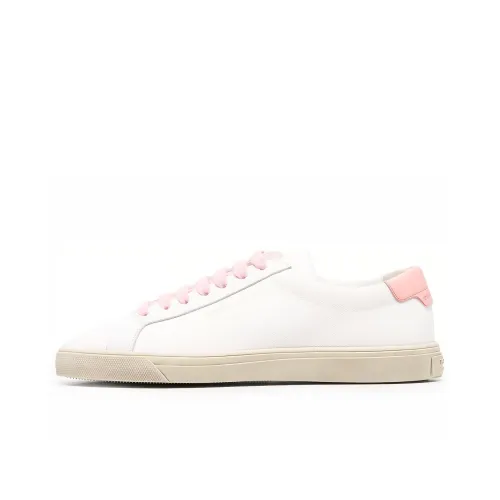 SAINT LAURENT Andy Low Топ Стильные Скейтбординги Женские Белые