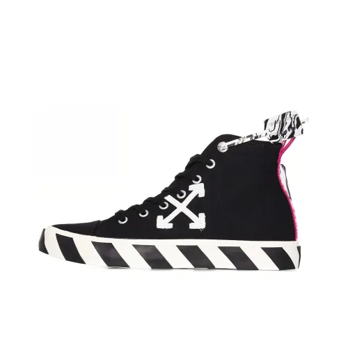 OFF Белый Arrow Canvas Shoes High Top Мужской