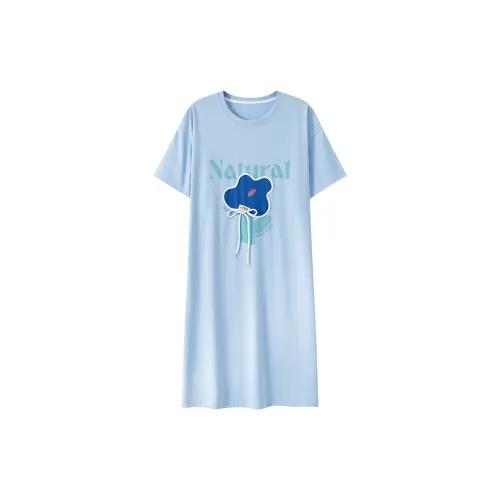 Chun Xi Ночная сорочка Женская Небесно-голубая