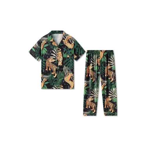 Good Fortune Пижамный комплект Мужской Зеленый