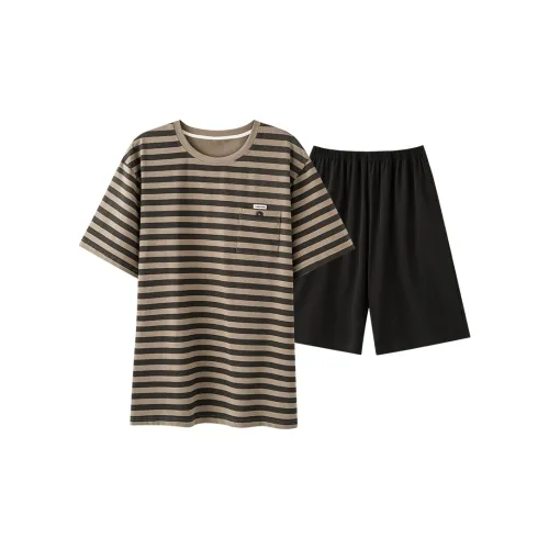 Chun Xi Пижамный комплект Мужской Кофейный