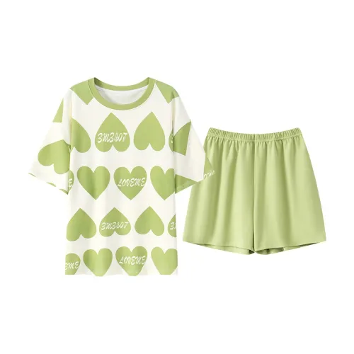 The Story Of The Flower Season Пижамный комплект Женские травяной зеленый