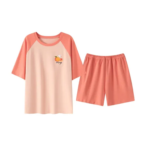 The Story Of The Flower Season Пижамный комплект Женские Оранжевый