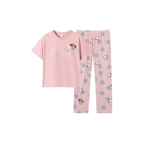 Huggy Kissy Пижамный комплект женский розовый