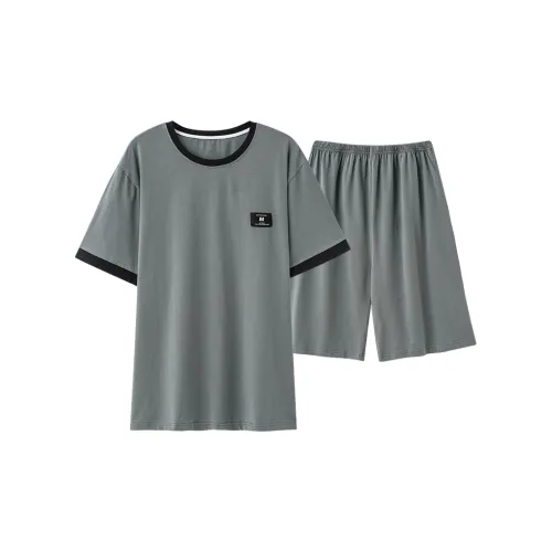 Chun Xi Пижамный комплект Мужской цвет Сланцево-серый