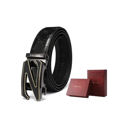 NIUMJ Мужской ремень из настоящей кожи для молодых мужчин автоматическая застежка ремень для брюк модный повседневный