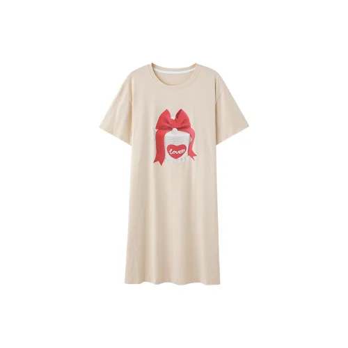 Чун Си Ночная сорочка Женская Абрикос