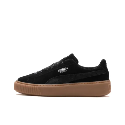 PUMA Платформа Galaxy Износостойкий и Легкий Низкий Топ Кроссовки для скейтбординга Женские Черные