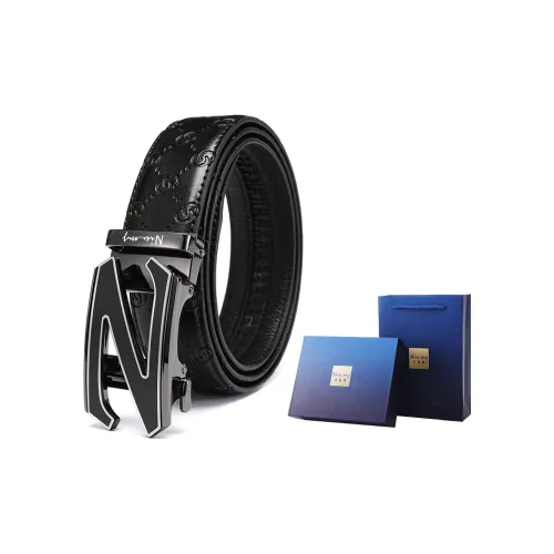 NIUMJ Ремень для YOUNG Мужчины Автоматическая застежка Деловой повседневный стиль Брюки Лицевая коровья кожа Ремни Мужской Ширина 3,5 см