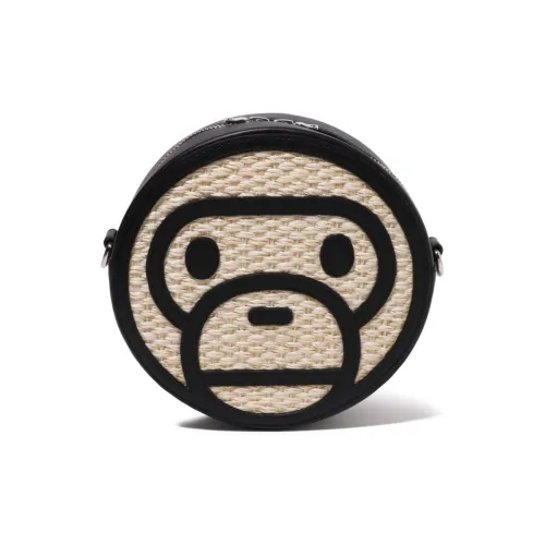 A BATHING APE Растительное волокно льняная ткань сумка через плечо сумка на плечо стандартная женская черная