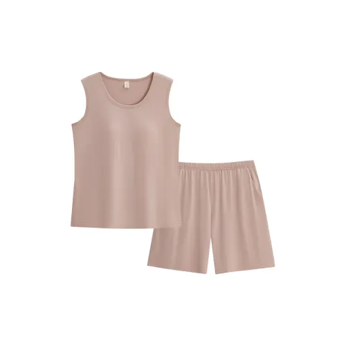 Sha Qian Пижамный комплект Летний Женский Камео Коричневый