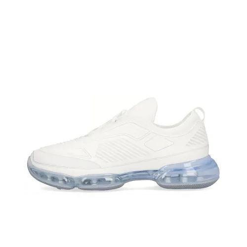 PRADA Низкий топ Спортивная повседневная обувь Мужская Белая