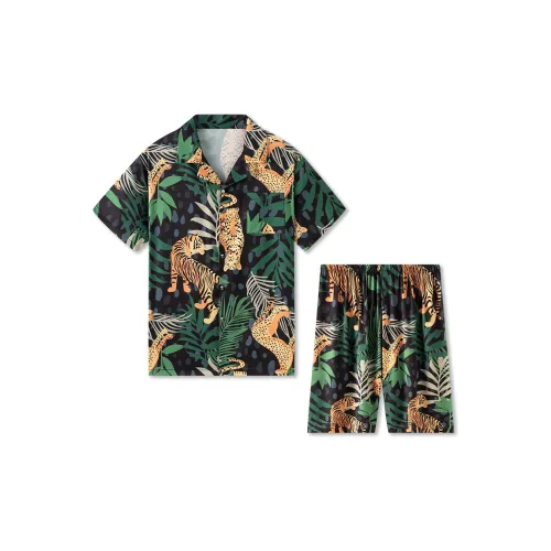 Good Fortune Пижамный комплект Мужской Зеленый