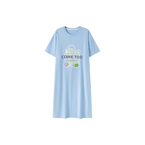 Chun Xi Ночная сорочка Женская Небесно-голубая