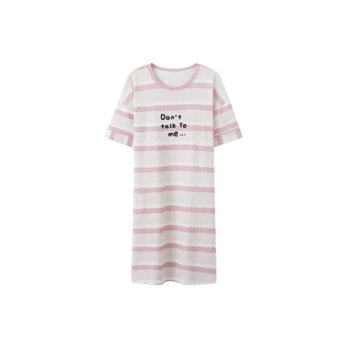 Chun Xi Ночная сорочка Женская Полосатая Фиолетовая