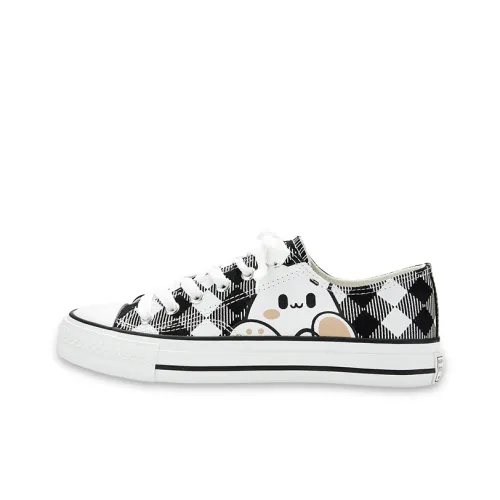 RUN MANNER Low-Top Canvas Shoes Black Women's