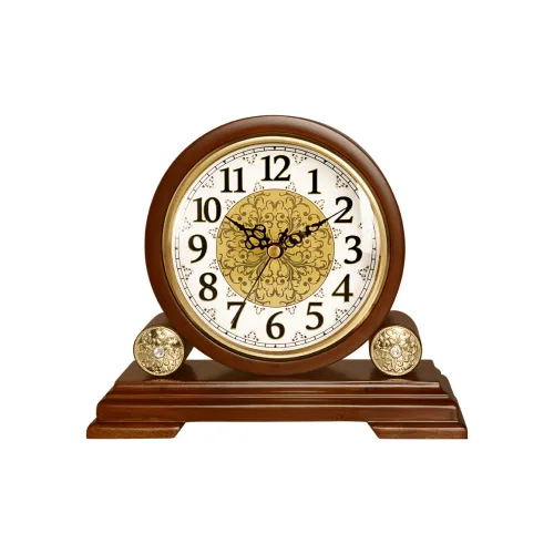 HENSE Кварцевый механизм настольные часы из массива дерева унисекс золотой циферблат модель HD218