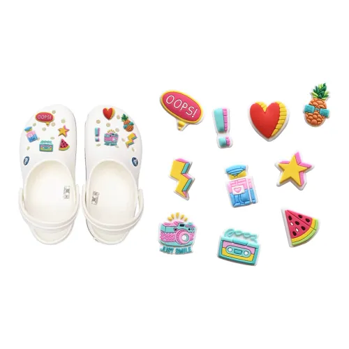 Сандалии US8ACC Compatible Crocs Sabo DIY Украшение Мягкий Гель Обувь Цветочный Дизайн Унисекс