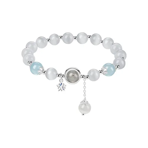 Misongma Браслеты с нефритом в форме кошачьего глаза Женские