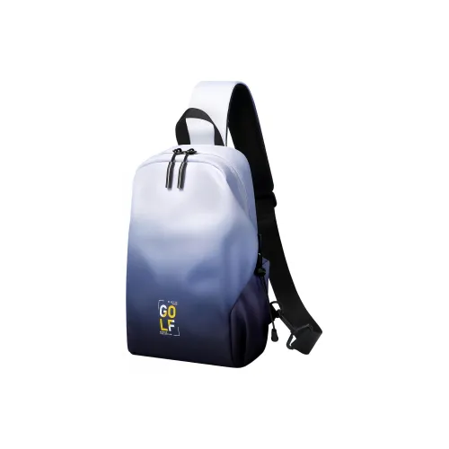 GOLF Ткань Сумка через плечо Сумка на плечо Сумка Sling Стандартная Мужская Чернила Светло-Синий