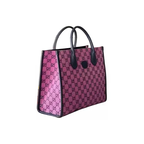 GUCCI Canvas с кожаными вставками сумка-тоут сумка для покупок сумка через плечо сумка маленькая женская розовая и темно-синяя