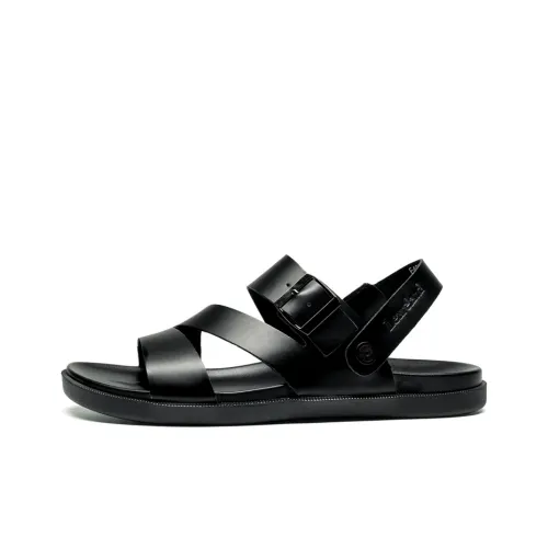 LEAVELAND Пляжные сандалии Мужские Черные