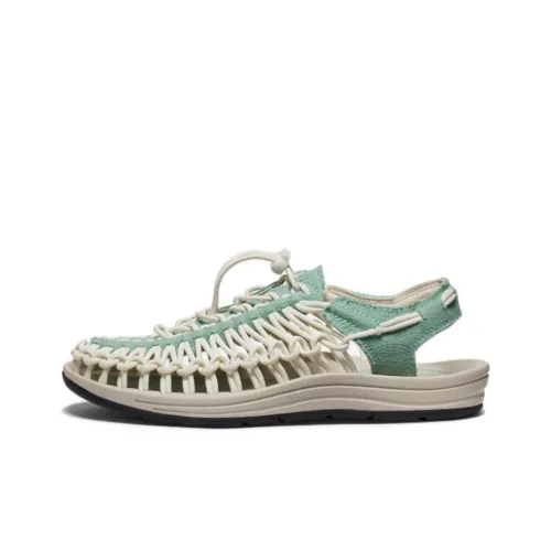 KEEN UNEEK CANVAS Дышащая Обувь для походов Женская Белая Зеленая