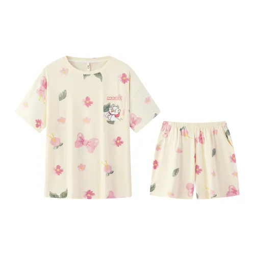 Gongdie X Disney Пижамный комплект Женские Абрикосовый Фиолетовый