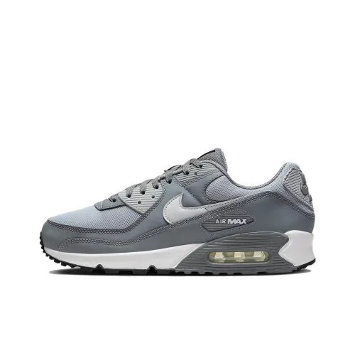 Nike Air Max 90 Устойчивый к истиранию Низкий Топ Casual Мужской Серый