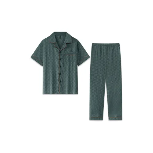 Good Fortune Пижамный комплект Мужской Зеленый