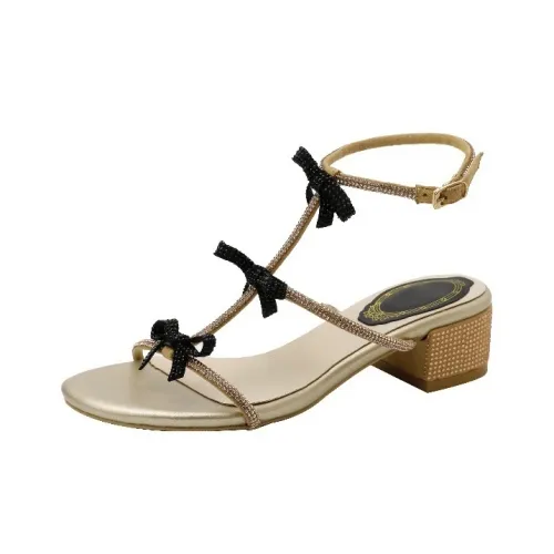 Peach Print One Ремень Сандалии Женские Шампанское