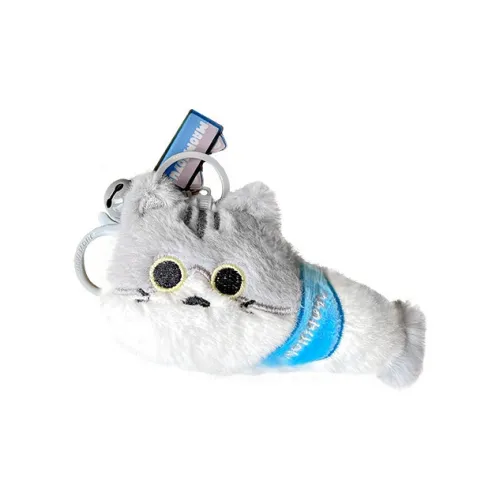 Блюдце Милый Кошка And Рыбка Шарф Стиль Куклы Плюшевый Брелок 6 см Высокий