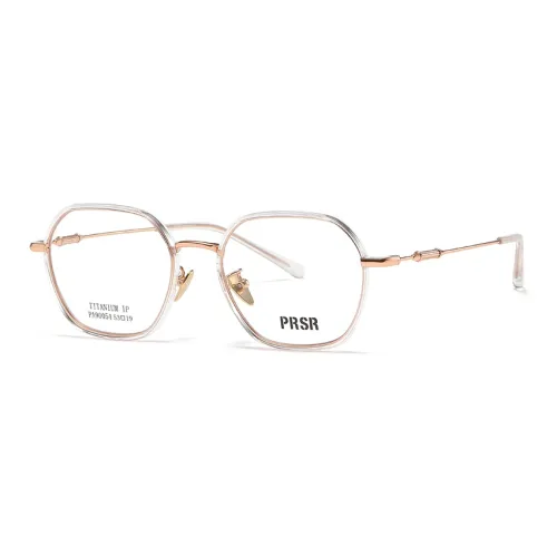 Prsr Пластина And Титан Металл Квадрат Оправы для очков Унисекс Золотой