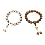 Божественный дым Пепельный браслет с бусинами из Лиули, парный
