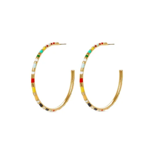 Roxanne Assoulin Латунь Эмаль Кубический цирконий Серьги Женские Золото