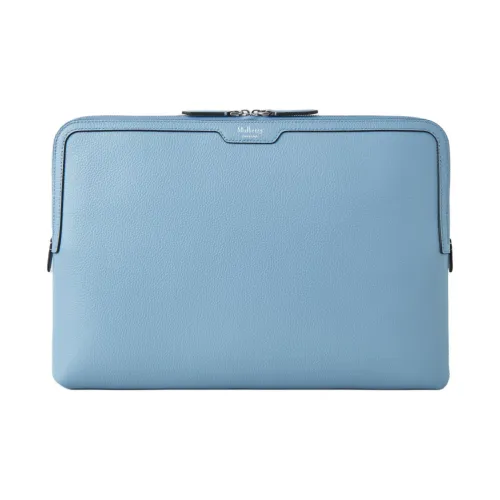 Mulberry GRAIN LEATHER Клатч Маленький Женский Синий Серый