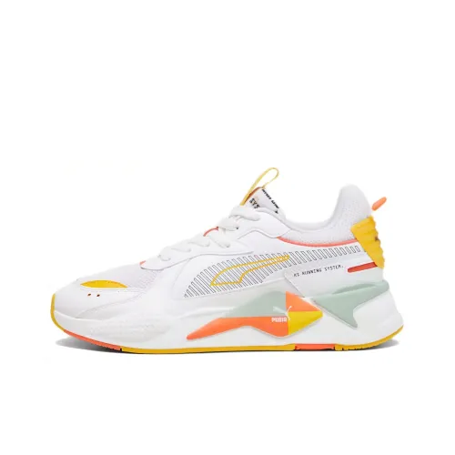 PUMA RS X BrandLove Водонепроницаемый и Дышащий MID Топ Повседневная Обувь Мужская Белый Желтый