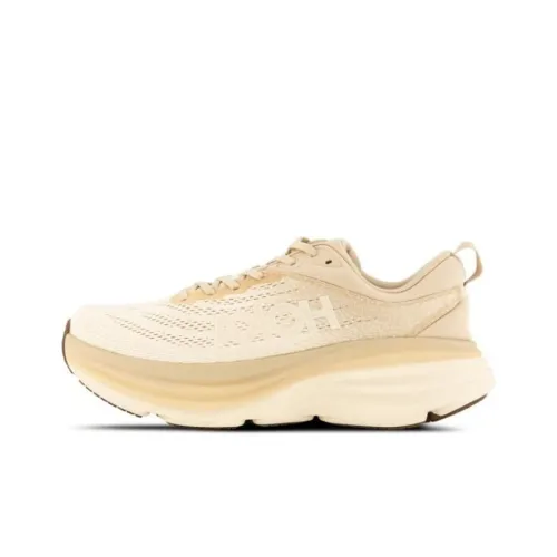 HOKA ONE ONE Bondi 8 Беговые кроссовки Низкий верх Белый-коричневый Мужской