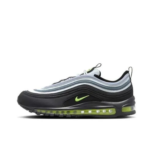 Nike Air Max 97 Амортизация и Дышащий Низкий Топ Беговые кроссовки Мужские Черный Белый