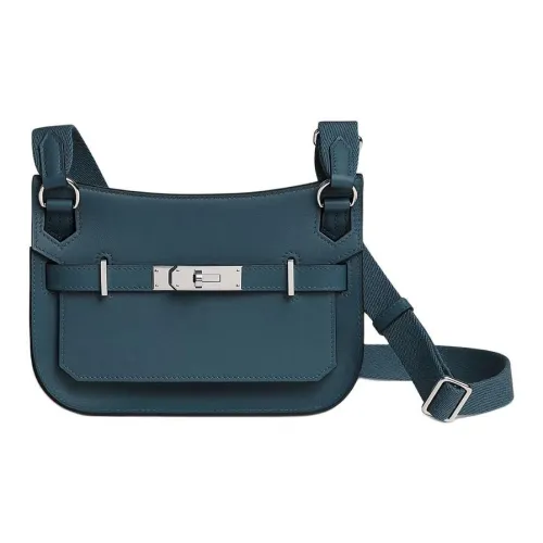 HERMES Jypsiere Swift Телячья кожа Сумка через плечо Мини Женские Прусский синий