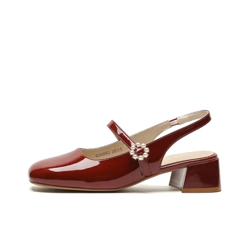 JOSINY Грубый каблук Туфли Мэри Джейн 4CM Женские