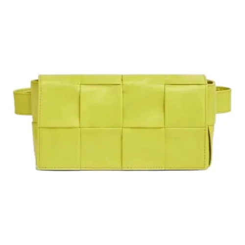 Bottega Veneta Cassette Овчина Сумка тофу Бананка Мини Женские Лимон Киви-зеленый