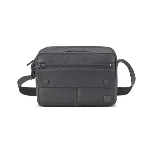 Porter ПУ (полиуретан) с хлопком и тканью и металлом сумка через плечо сумка на плечо унисекс серый