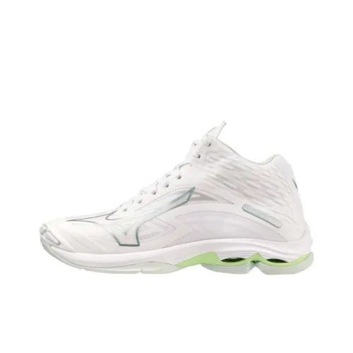 Mizuno Wave Lightning Z7 Устойчивый к истиранию Дышащий MID Тренировочные Кроссовки Унисекс Белый