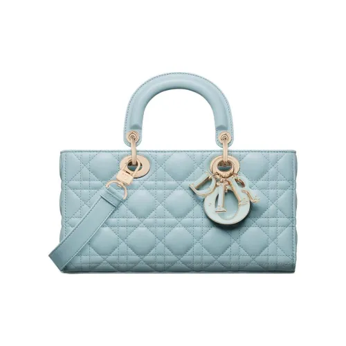 DIOR LADY D JOY Sheepskin Сумка через плечо Сумка среднего размера Женская Космический синий