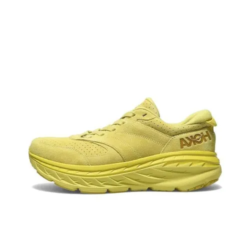 HOKA ONE ONE Bondi L Шок Absorbers Противоскользящий Аbrasion Resistant Дышащий Низкий Топ Беговые кроссовки Унисекс Желтый
