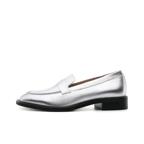 Stuart Weitzman Лоферы Серебряные Женские