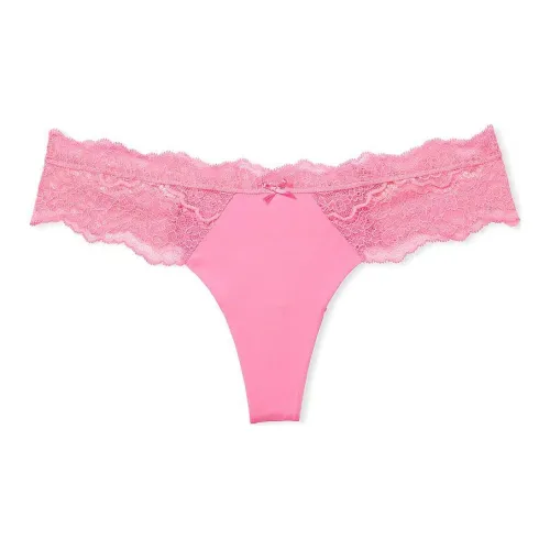 Victoria's Secret DREAM Angels Кружевная отделка Стринг Panty Tickled Pink Нижнее белье Женское 1 упаковка Розовый