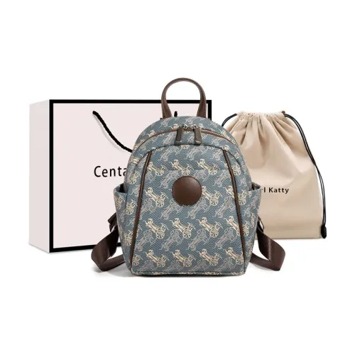 CentarlKatty Рюкзаки Carriage Синий & Кофе Женские