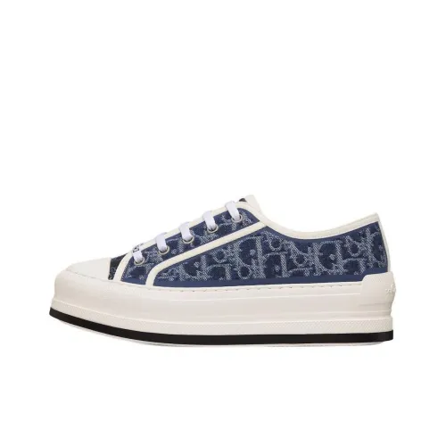 DIOR Walk'n'Dior Low-Top Canvas Shoes Blue Women's